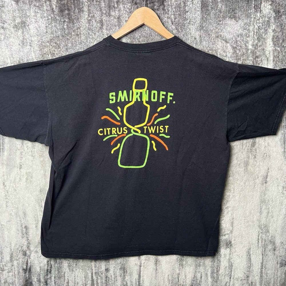 Vintage 90's Smirnoff Vodka Citrus Twist Promo T Shirt Lee Size 2XL USA